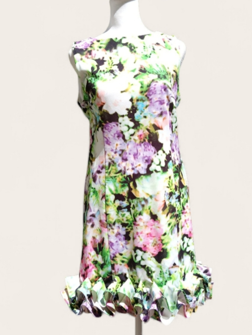 Nicole Miller ruffled hem Dress.